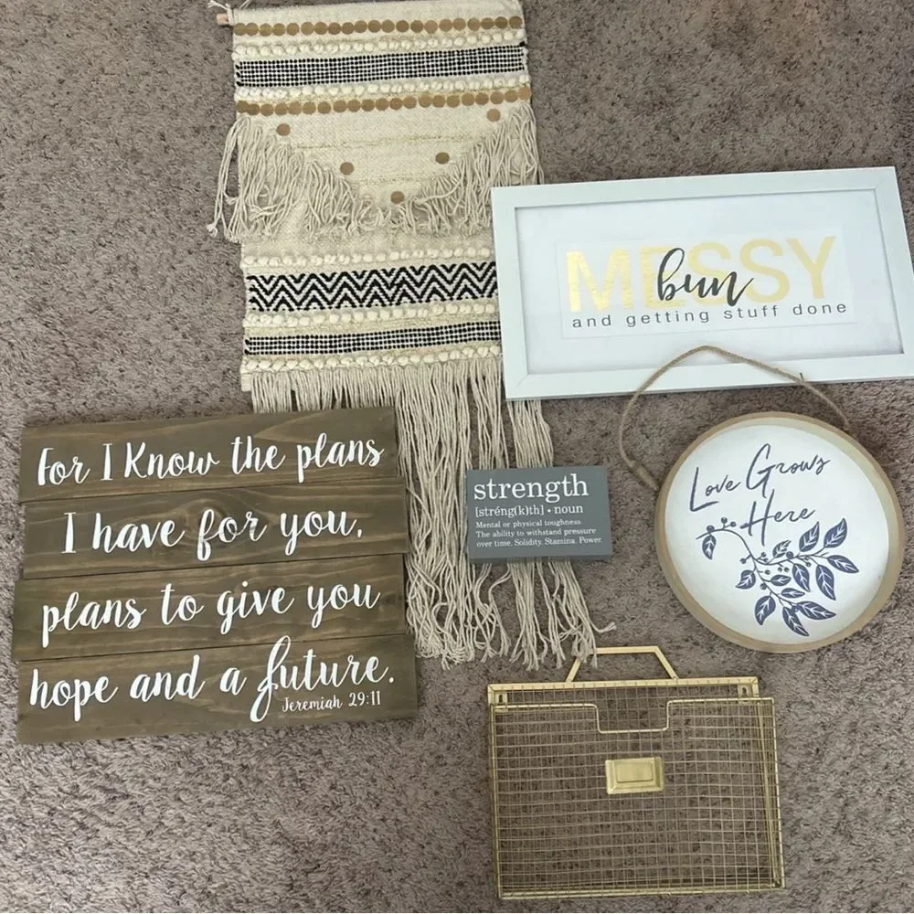 BOHO Room‎ Decor Bundle Gold Warm Colors Wall Decor